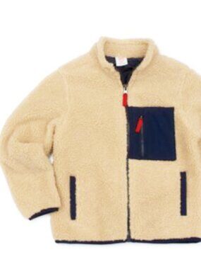 Jacket faux sherpa zip boys new size XXL (18) body lining polyester